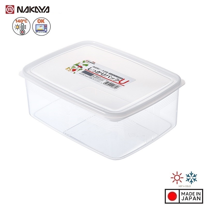 Hộp đựng/cất bảo quản thực phẩm + 01 Rổ nhựa 2 lớp cao cấp - Hàng nội địa Nhật Bản.