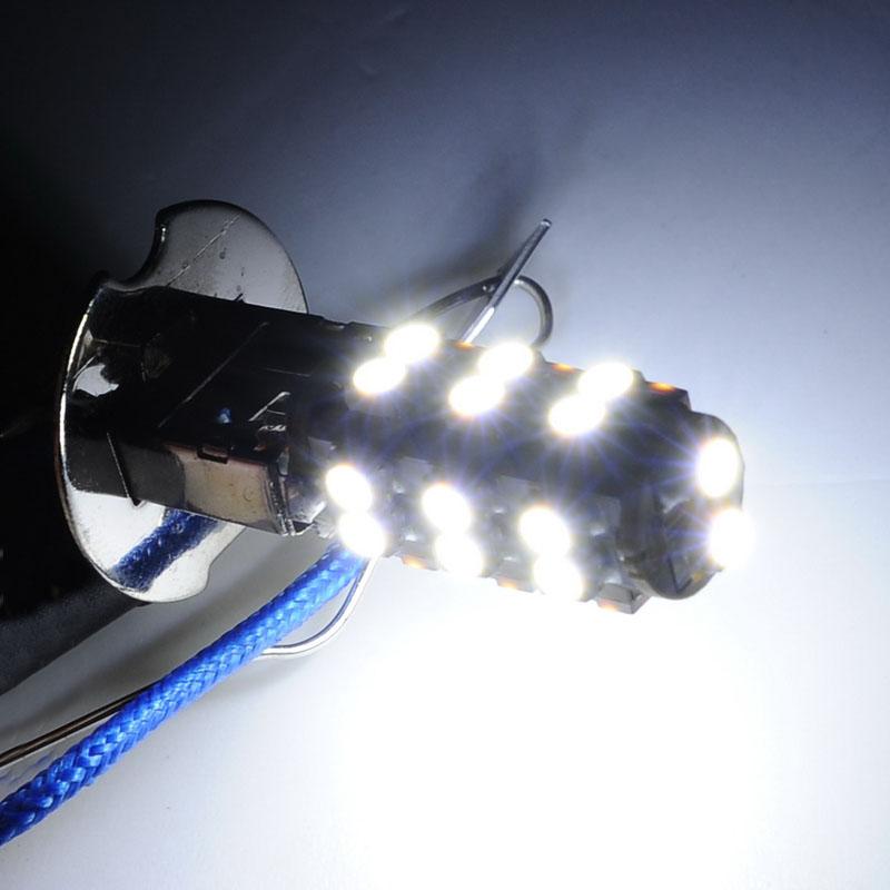 2Pcs H3 26 SMD LED Cold White Car Fog Head Light Lamp Bulb 12V