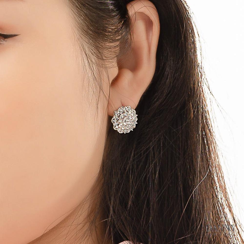 Bông Tai Nữ Bạc 925 Danny Jewelry Xi Bạch Kim Đính Đá CZ NI4GZ027