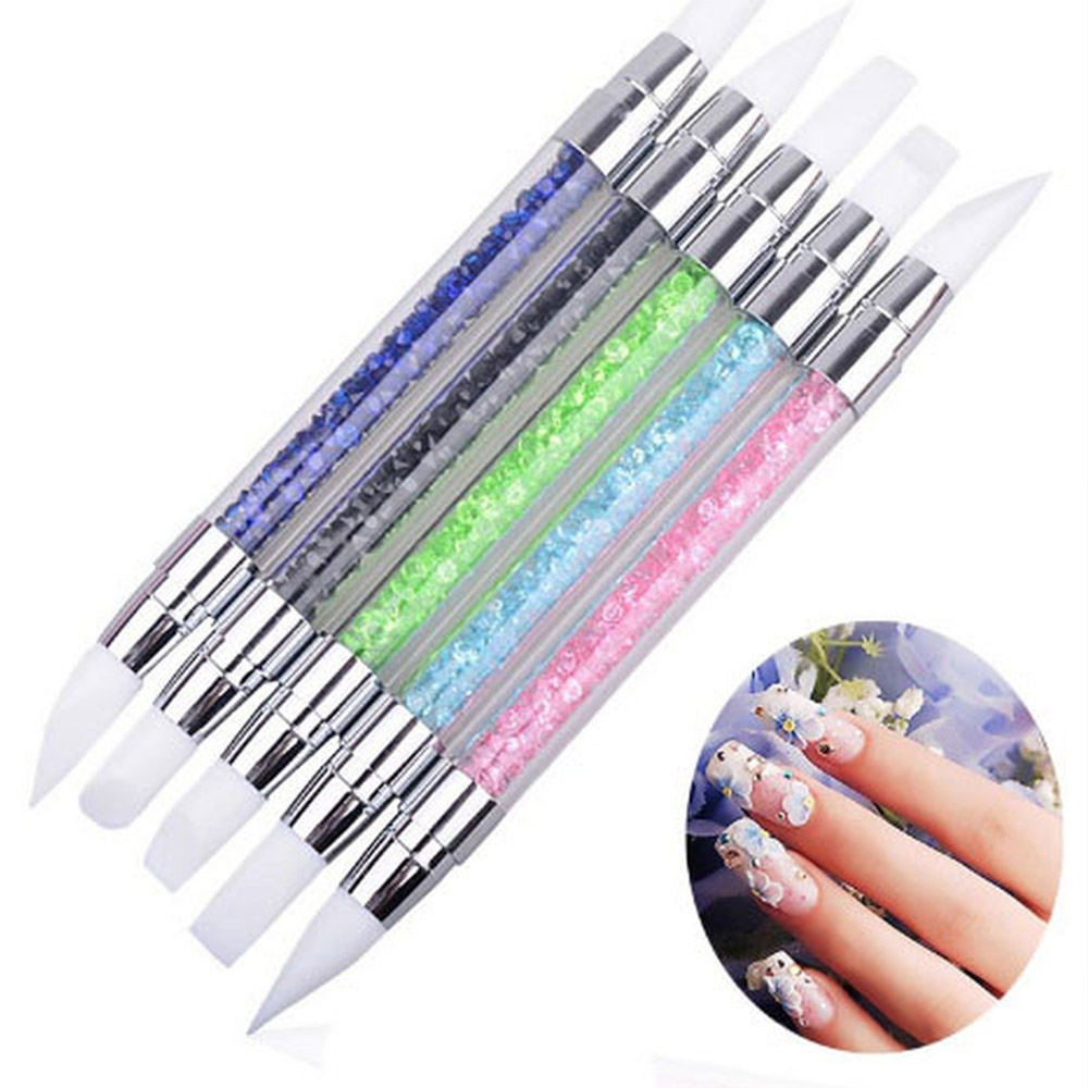 Set 5 Bút Silicol 2 Đầu Làm Nail, Chất Liệu Mềm Mịn, Dễ Thao Tác Điều Chỉnh Họa Tiết Trang Trí MÓng Theo Ý Muốn,  Thiết Kế Thời Trang Với Màu Sắc Đa Dạng, Có Thể Tái Sử Dụng