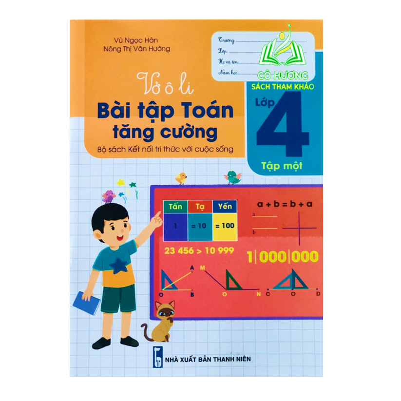 Sách - Combo Vở Ô li Bài Tập Toán Tăng Cường lớp 4 - tập 1 + 2 - BT