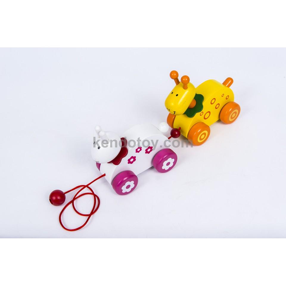 Đồ chơi cho bé , Xe kéo đôi bạn hươu thỏ