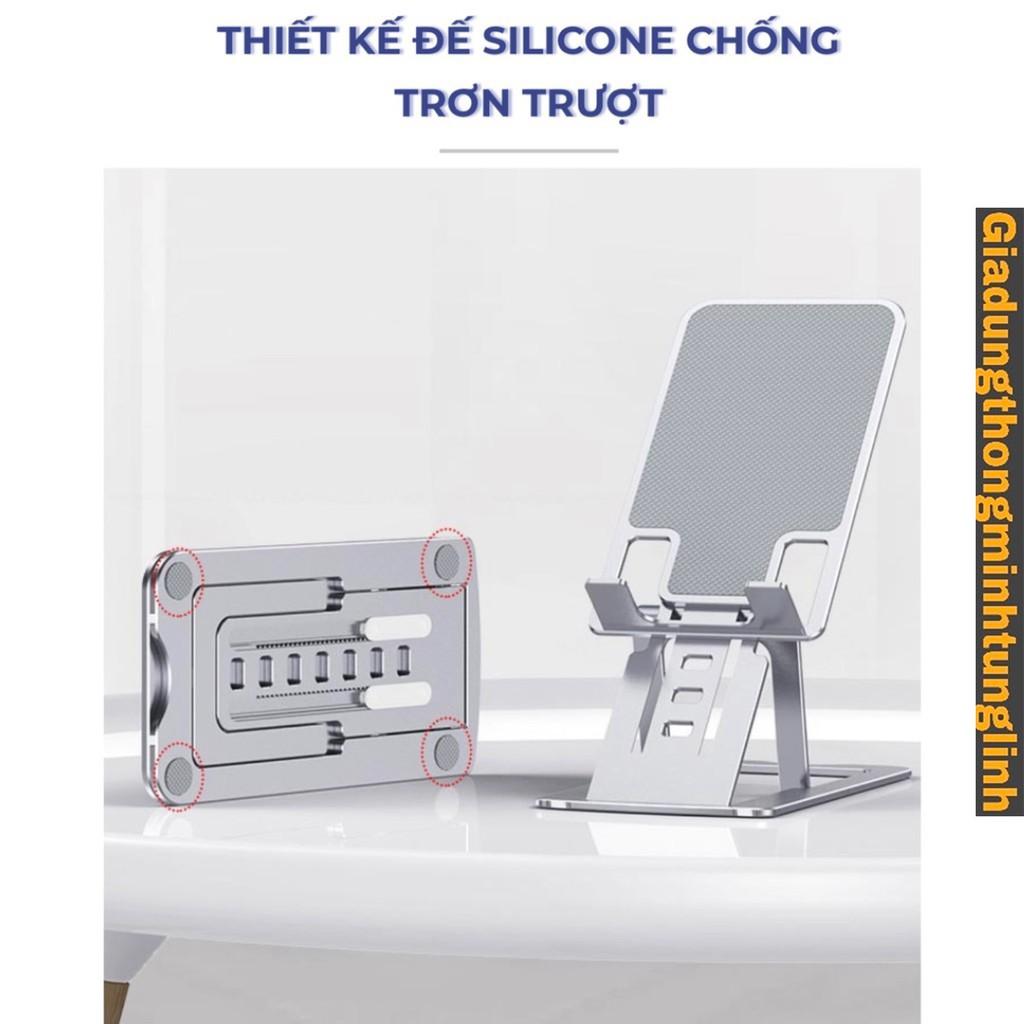 Giá Đỡ Kệ Điện Thoại Máy Tính Bảng XẾP GỌN Theo Hướng Dọc tùy ý nâng cao và hạ thấp thuận tiện để mang theo