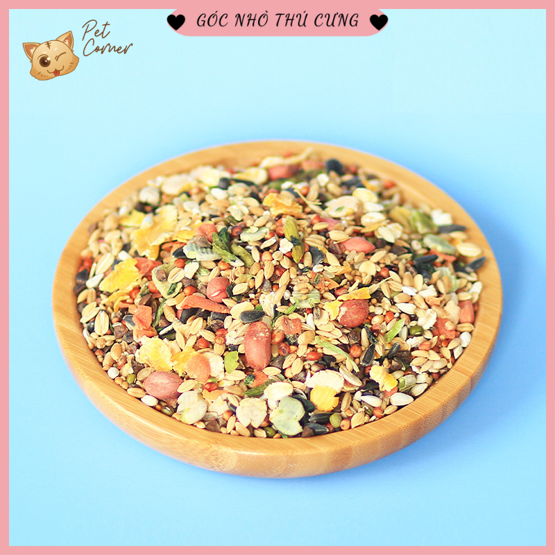 Thức ăn cho hamster cao cấp, hỗn hợp ngũ cốc, rau củ quả và hải sản