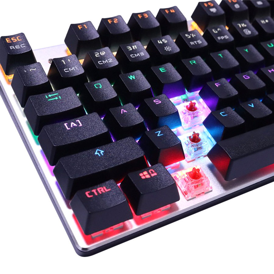 Bàn Phím Cơ Có Dây Metoo Zero X51 LED Blue Switch Tenkeyless - Hàng Chính Hãng