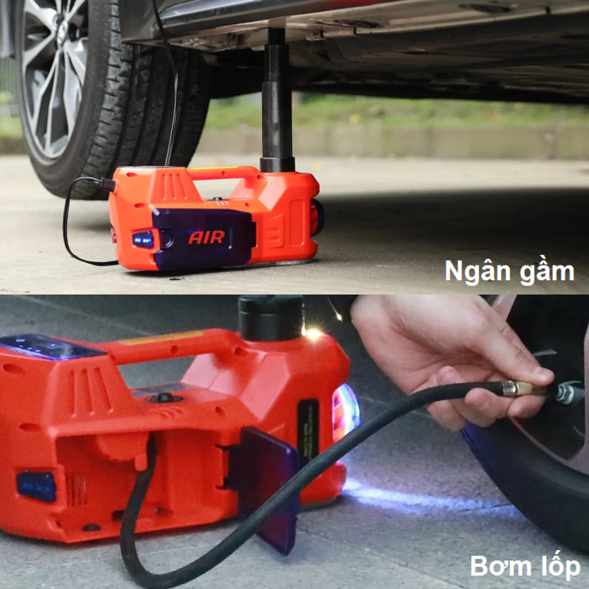 Bộ nâng kích gầm điện, kiêm máy bơm lốp và máy siết ốc ô tô đa năng 3 trong 1 ROGTZ TY-004 - Hàng chính hãng, bảo hành 24 tháng