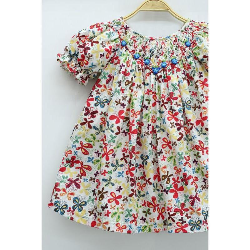 ĐẦM SMOCK HOA NHÍ