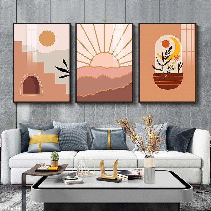 Bộ 3 Tranh treo tường phong cách tối giản, tranh treo tường phong cách Minimalist Kích thước 40x55cm - MSP: TT1354