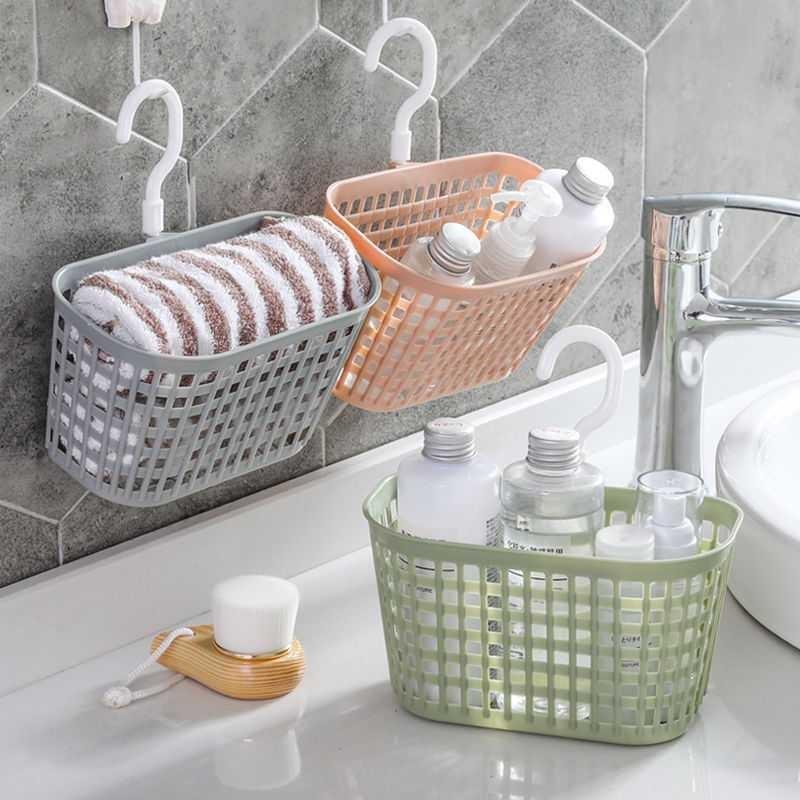 GIỎ NHỰA TREO ĐỰNG ĐỒ DÙNG NHÀ TẮM , NHÀ BẾP CÓ MÓC TIỆN LỢI