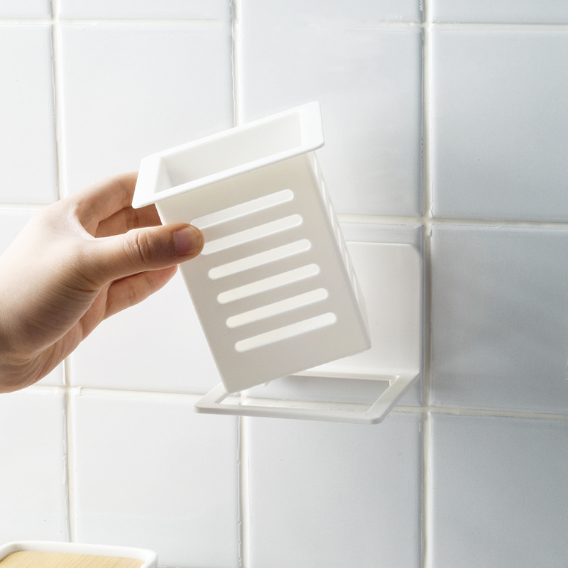Giỏ treo đựng dồ băng nhựa dán tường
