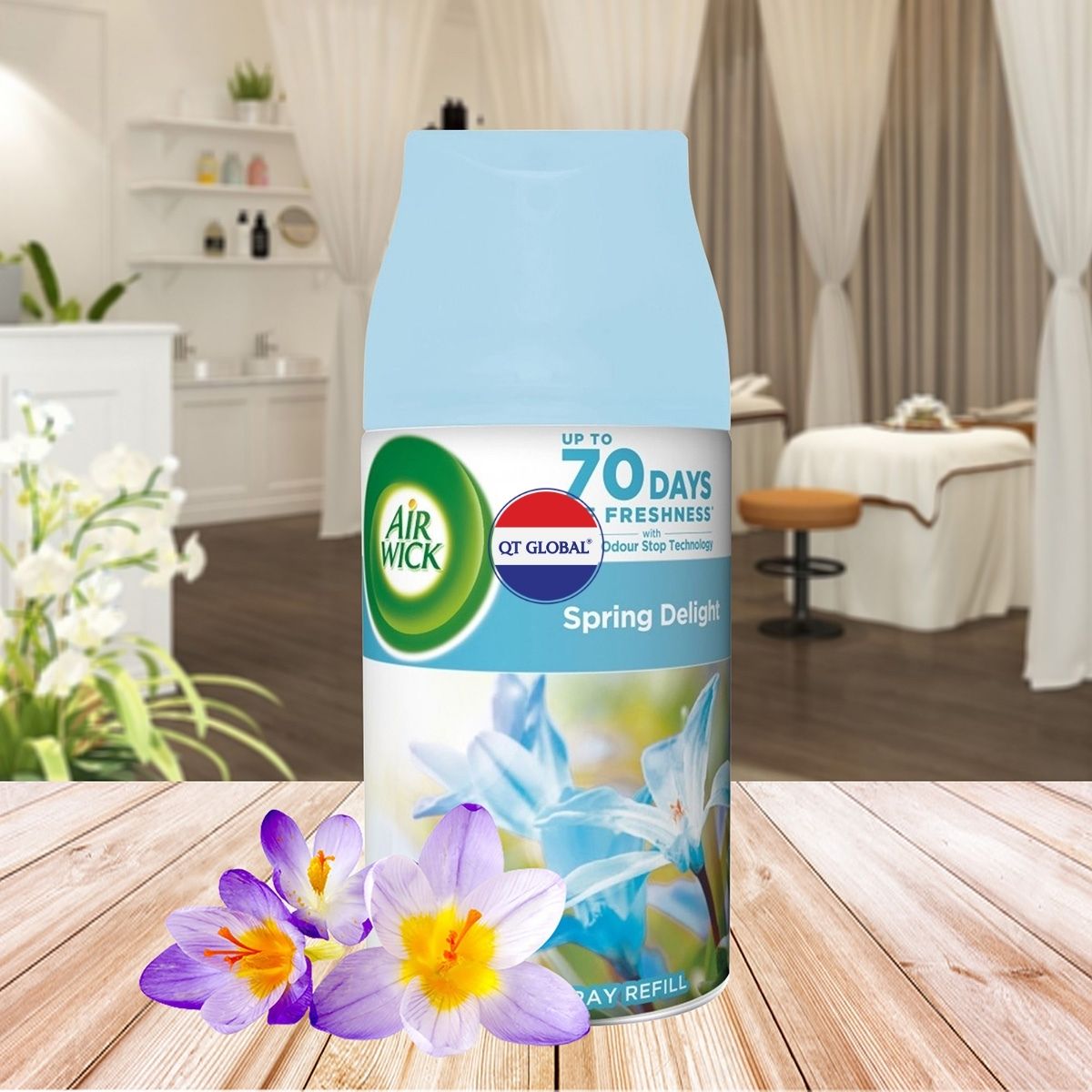 Bình xịt thơm phòng Air.Wick Spring Delight 250ml QT00023 - hoa nghệ tây