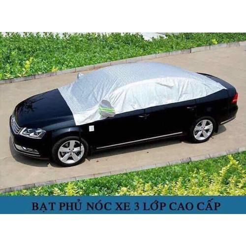 Bạt phủ nửa xe ô tô - Bạt trùm nóc xe hơi chống nóng, chống xước, chống mưa, cho các dòng xe 4 chỗ, 7 chỗ