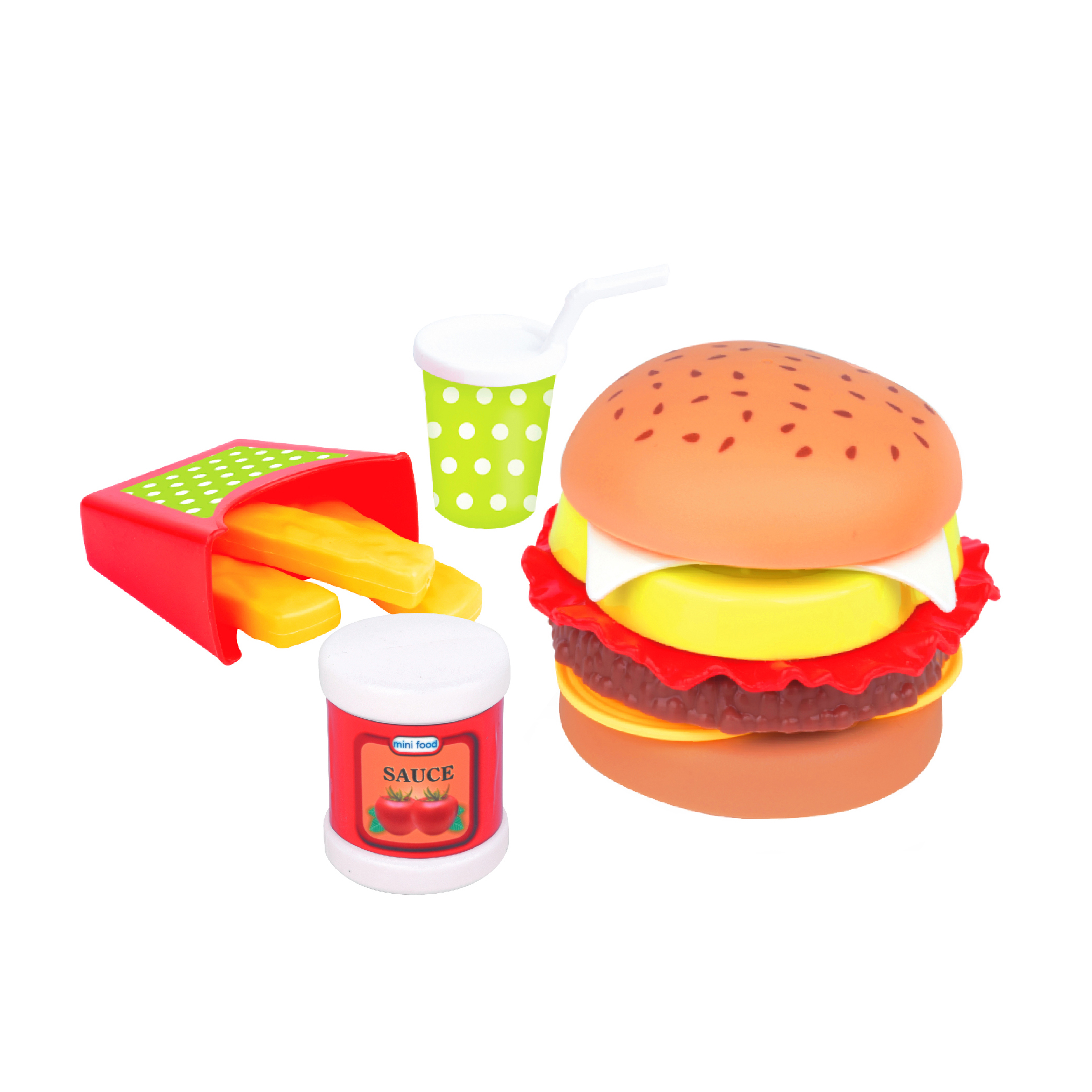 Bộ Đồ Chơi Ăn Sáng Hamburger 9 TOONYKIDS Cho Bé Giải Trí TN091 [Tặng Kèm Sticker