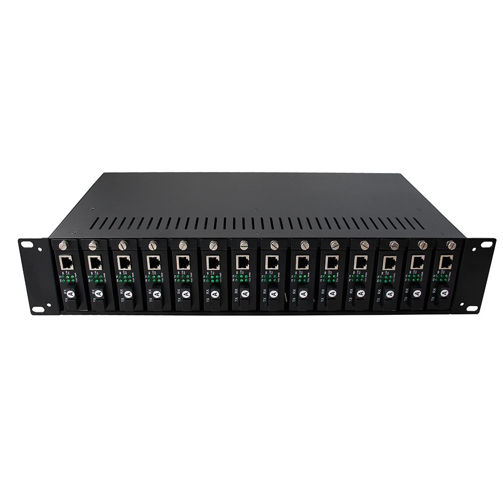 Khung bắt tủ Rack 19″ cho 14 cái media converter quang