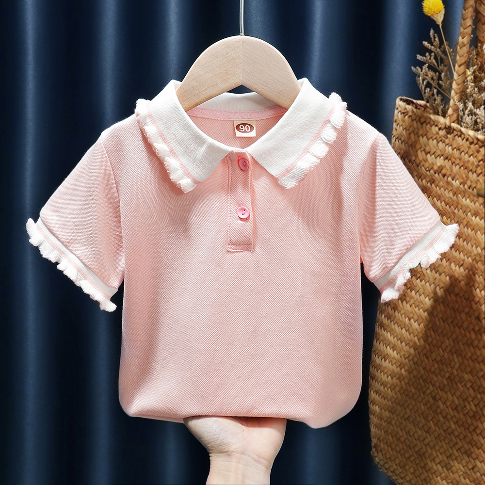 Áo Polo cho bé gái chất vải cotton cá sấu cao cấp thoáng mát, mềm mịn ATP4