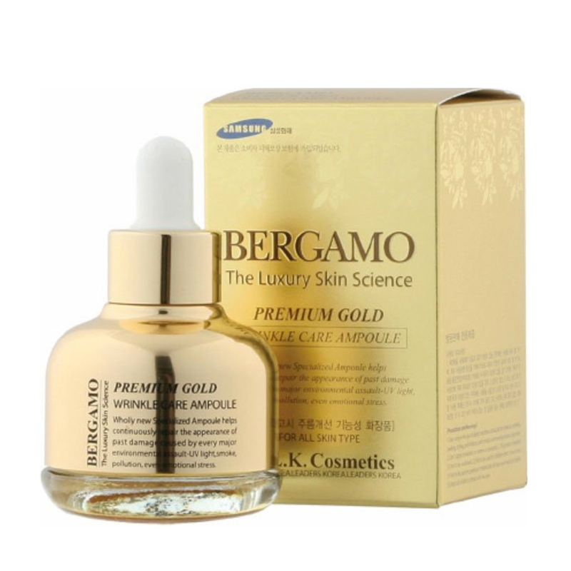 Tinh Chất Dưỡng Căng Da Bergamo The Luxury Skin Science Premium Gold Wrinkle Care Ampoule