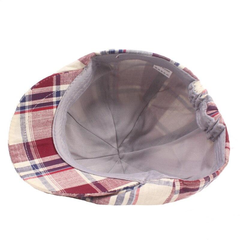 British Style Newsboy Cap Fashion Plaid Beret Hats Vintage Brand New Octagonal Flat Cap Men Women Sports Casual Beret Hats