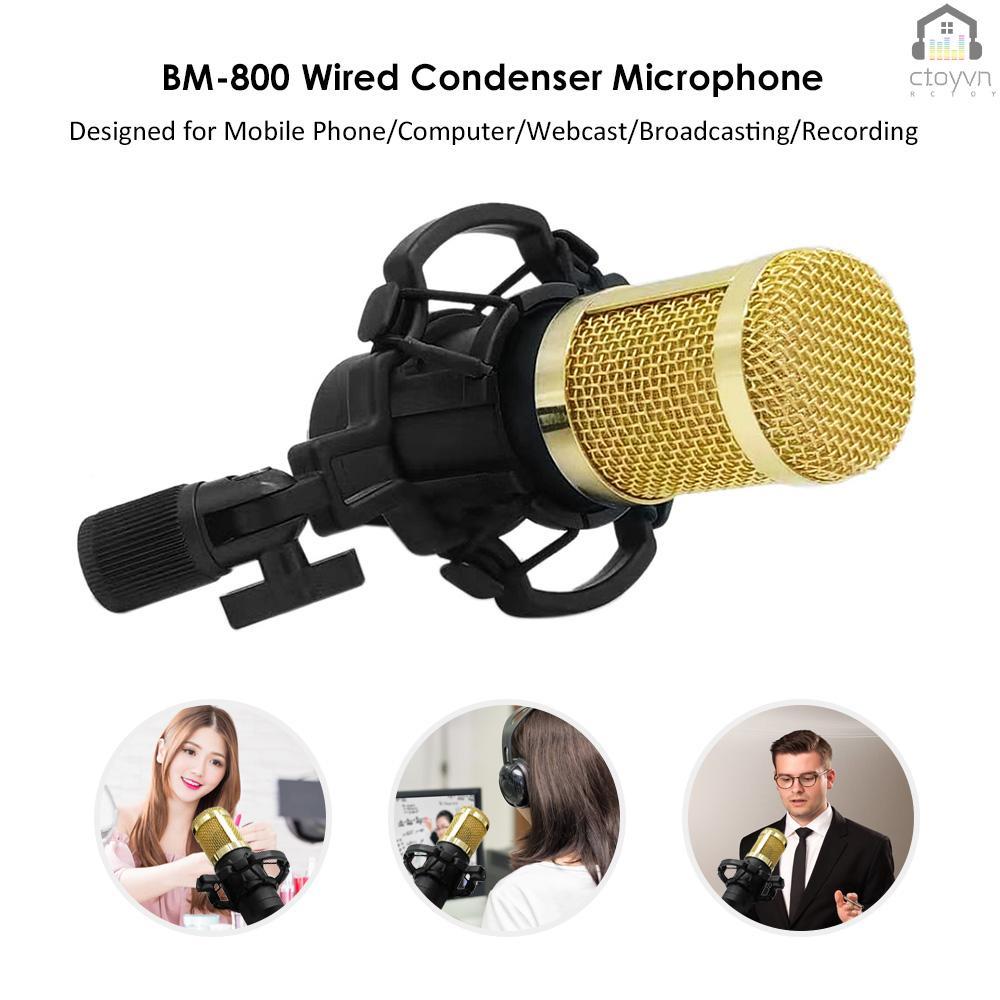 Bộ micro thu âm BM800 độ nhạy cao cho điện thoại máy tính