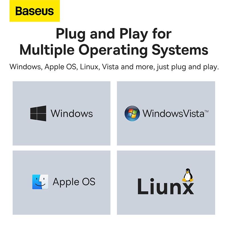 Hub chuyển đa năng Baseus Lite Series 4-Port USB-A/Type-C HUB Adapter