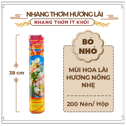 Nhang Thơm Hương Lài Nồng Nhẹ Thiên Lộc An Toàn Cho Sức Khỏe - 4 Tấc Bó Nhỏ 250 Nén