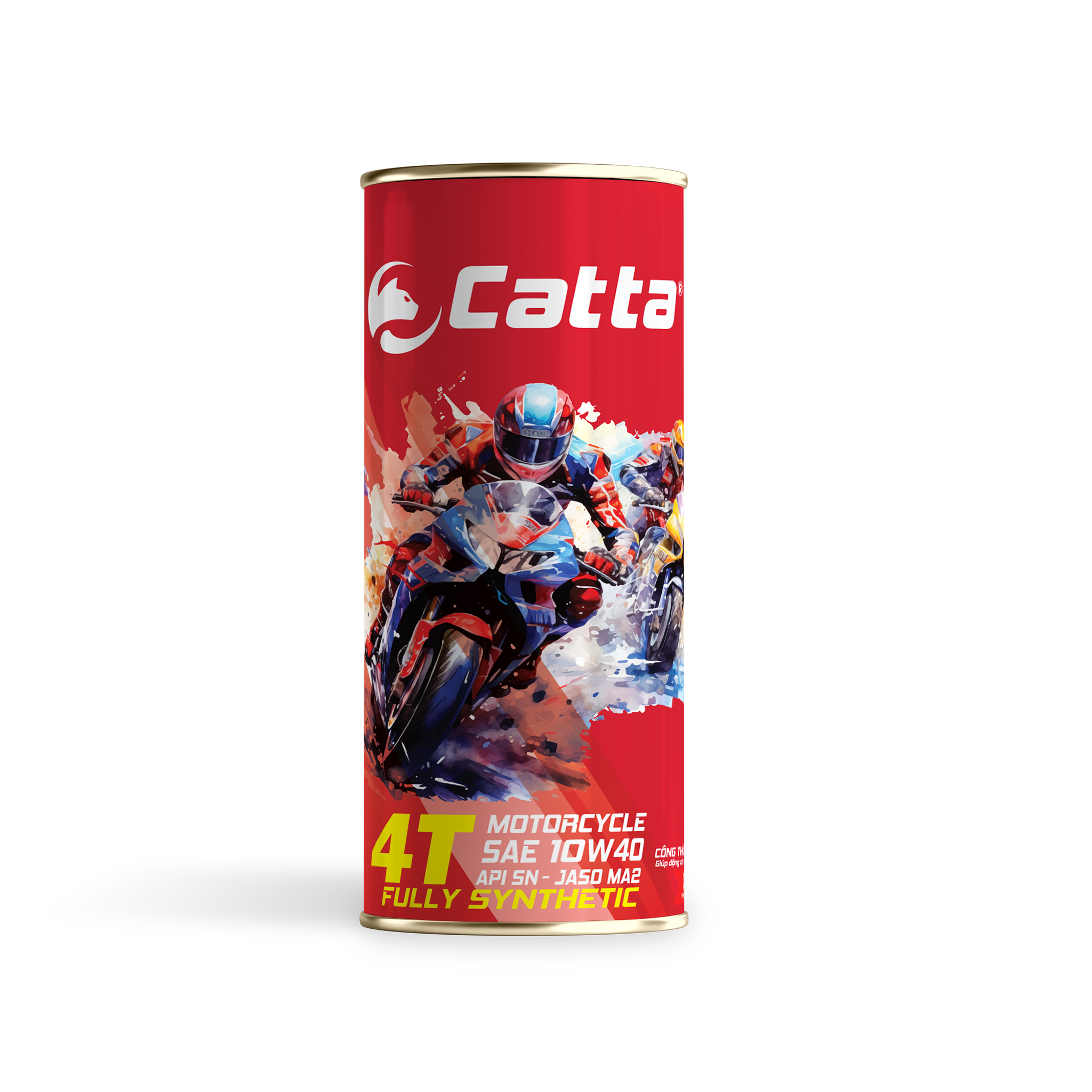 Nhớt tổng hợp toàn phần CATTA 4T MOTORCYCLE 1L - SAE 10W40, API SN, JASO MA2 - Hàng chính hãng