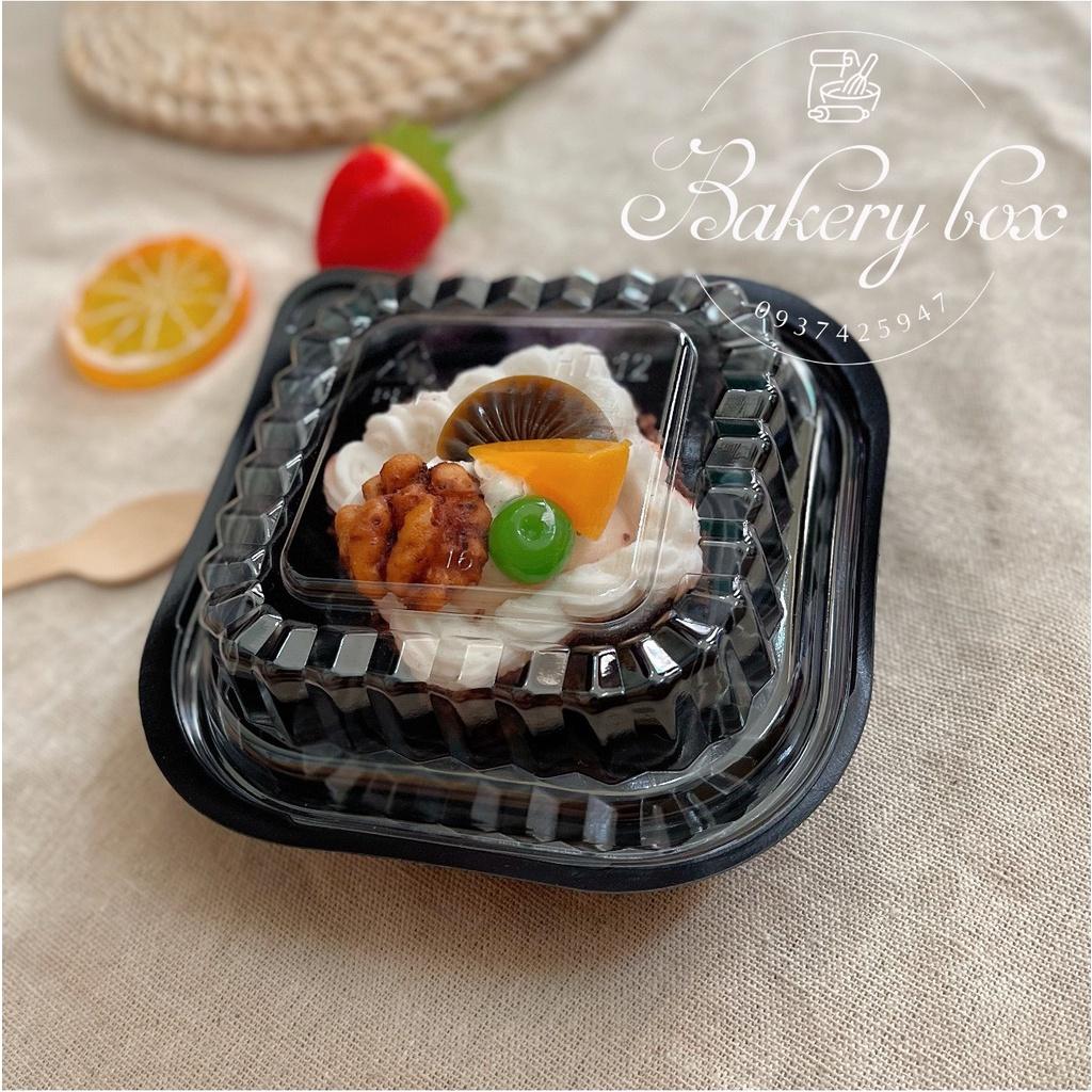 100 Hộp HT12 Vuông Đựng Sushi - Xôi - Bánh Ngọt - Trái Cây - Bánh Trà Sữa