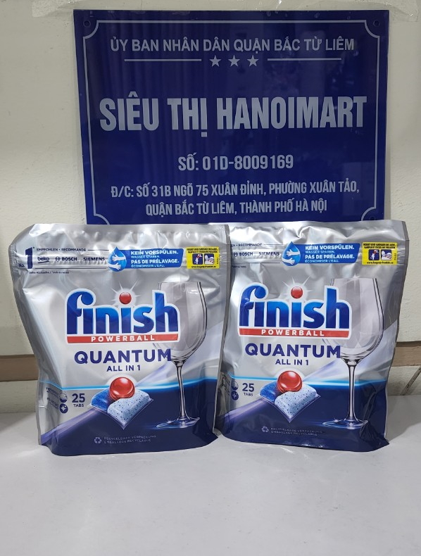 Combo 2 gói Viên rửa bát Finish Quantum 25 viên ( 25 x2=50 viên )