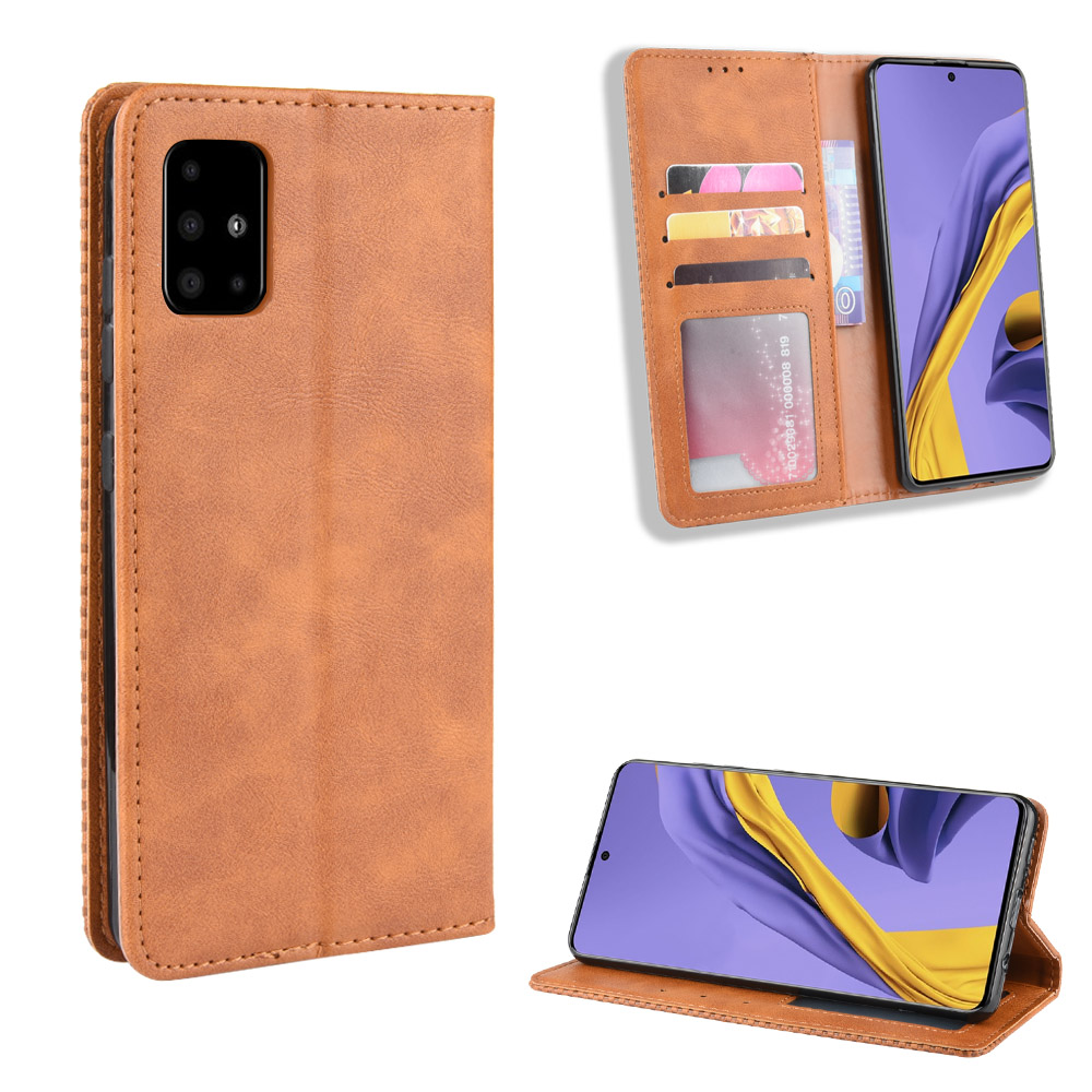 Bao da ví, nam châm dành cho samsung galaxy  A71 Leather Fashion 