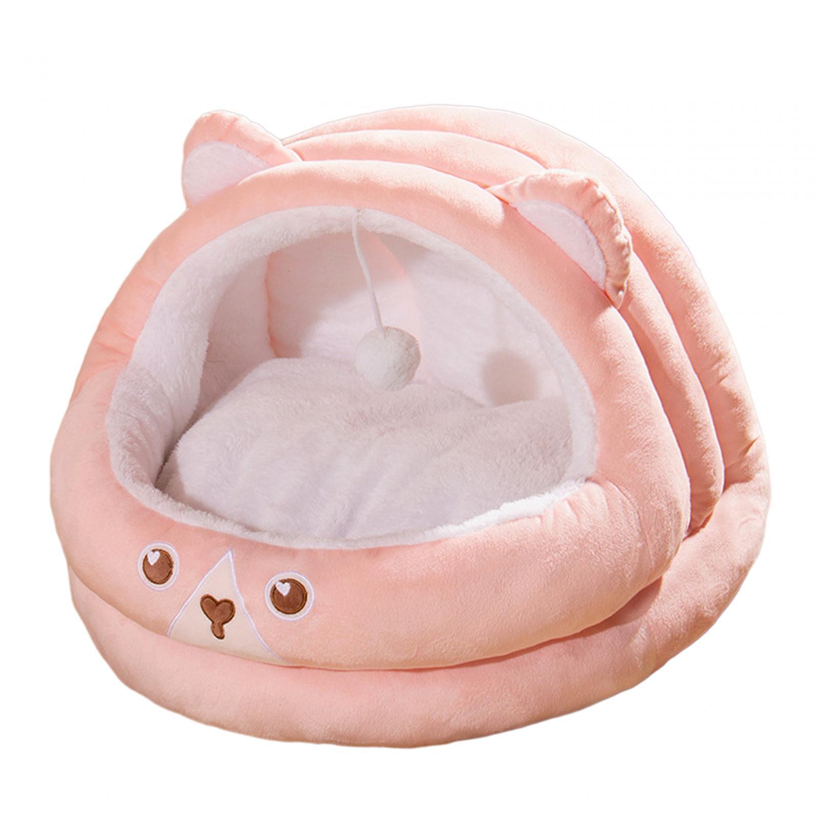 Bear Shaped Cat Bed Cave Indoor Indoor Cats Cozy Sleeping Calming Furniture Kennel Cat Bed Semi Enclosed Pet Cat Nest for Puppy Cats