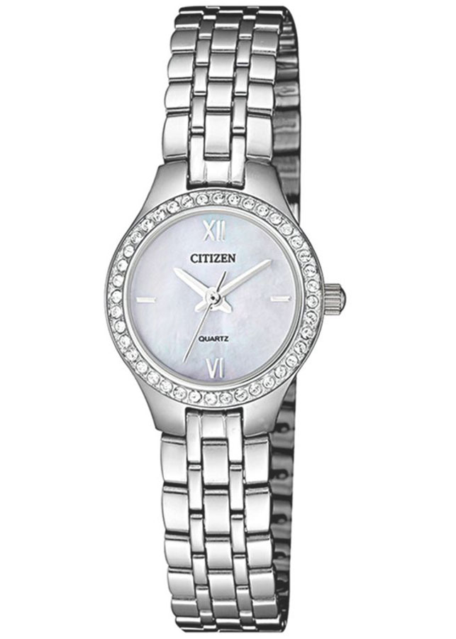 Đồng Hồ Nữ Citizen Đính Đá Swarovski Dây Thép Không Gỉ EJ6140-57D - Mặt Xà Cừ