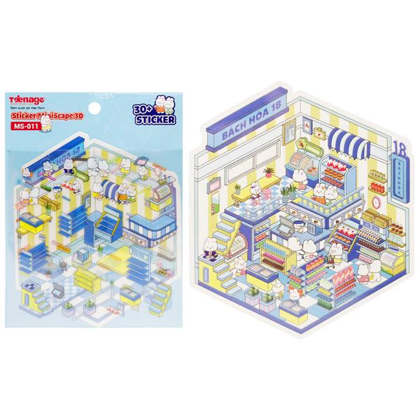 Bộ 30 Sticker MiniScape 3D - Teenage MS-011