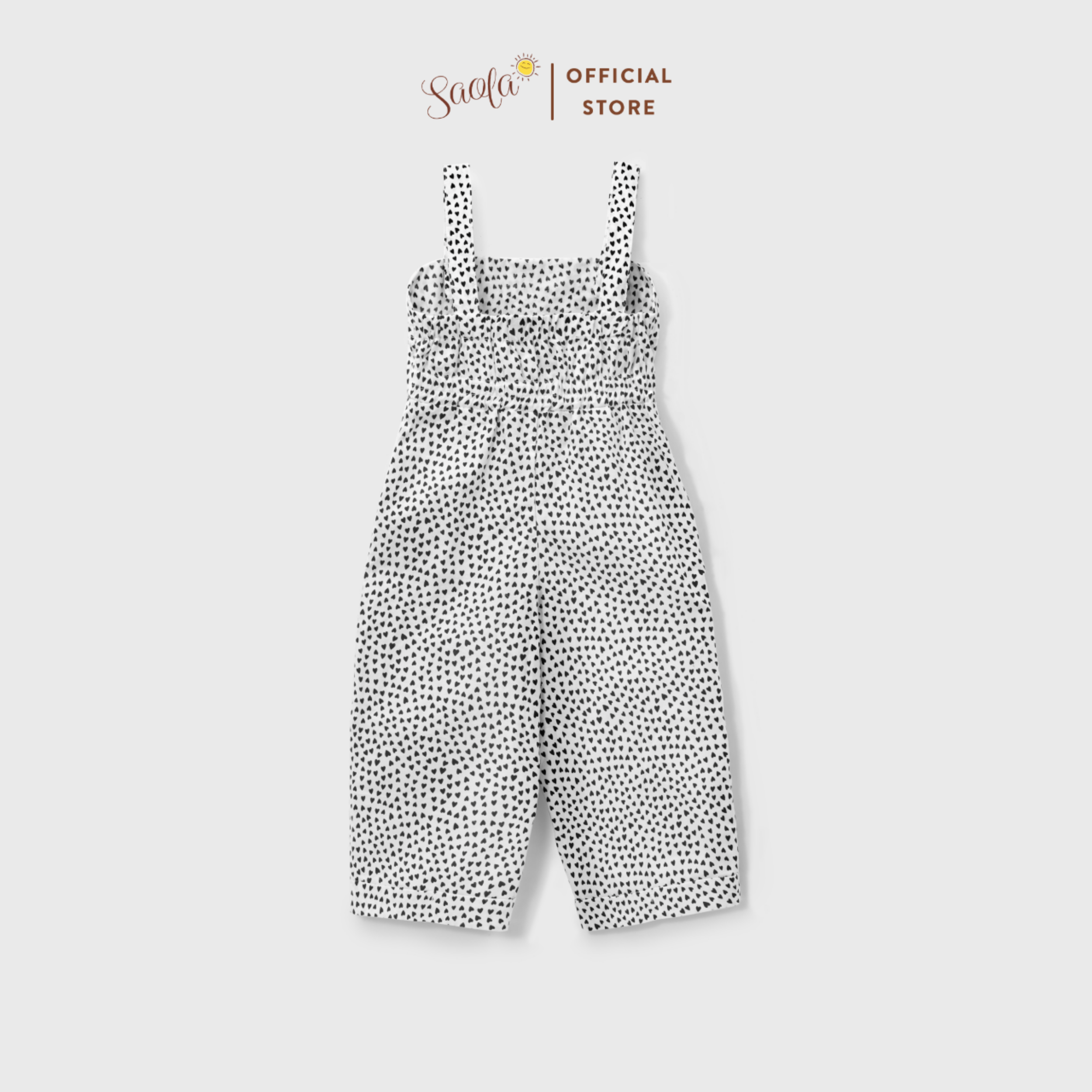 Bộ Áo Liền Quần Jumpsuit Hai Dây Siêu Cute Họa Tiết Đáng Yêu Cho Bé Gái - LALA OVERALLS - JSC001 - SAOLA CLOTHING