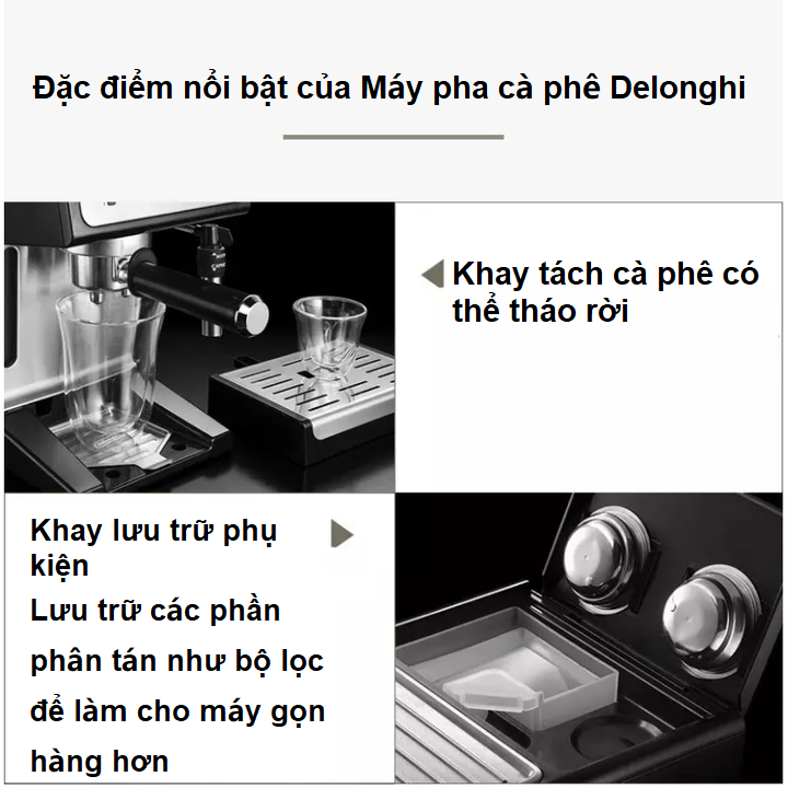 Máy Pha Cà Phê Espresso Delonghi ECP36.31 1100W (15bar) - Hàng Nhập Khẩu