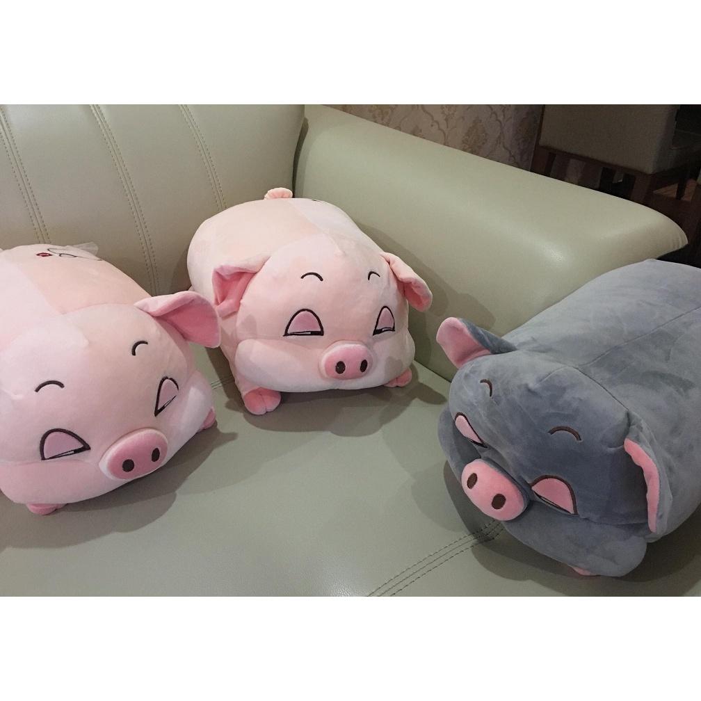 GỐI KÈM CHĂN HÌNH HEO CUTE-- CÓ 2 MÀU - HỒNG , XÁM
