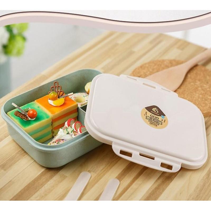 Hộp đựng cơm 3 ngăn lúa mạch