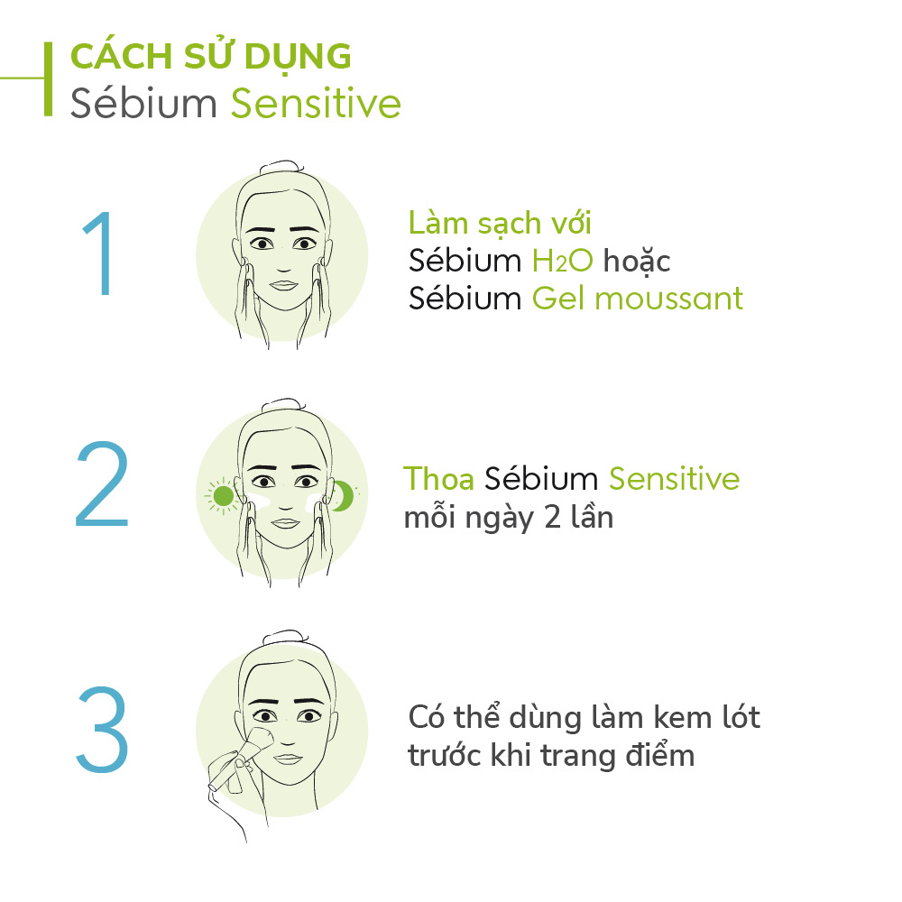 Kem dưỡng giảm mụn cho da mụn viêm nhạy cảm Bioderma Sébium Sensitive - 30 ml