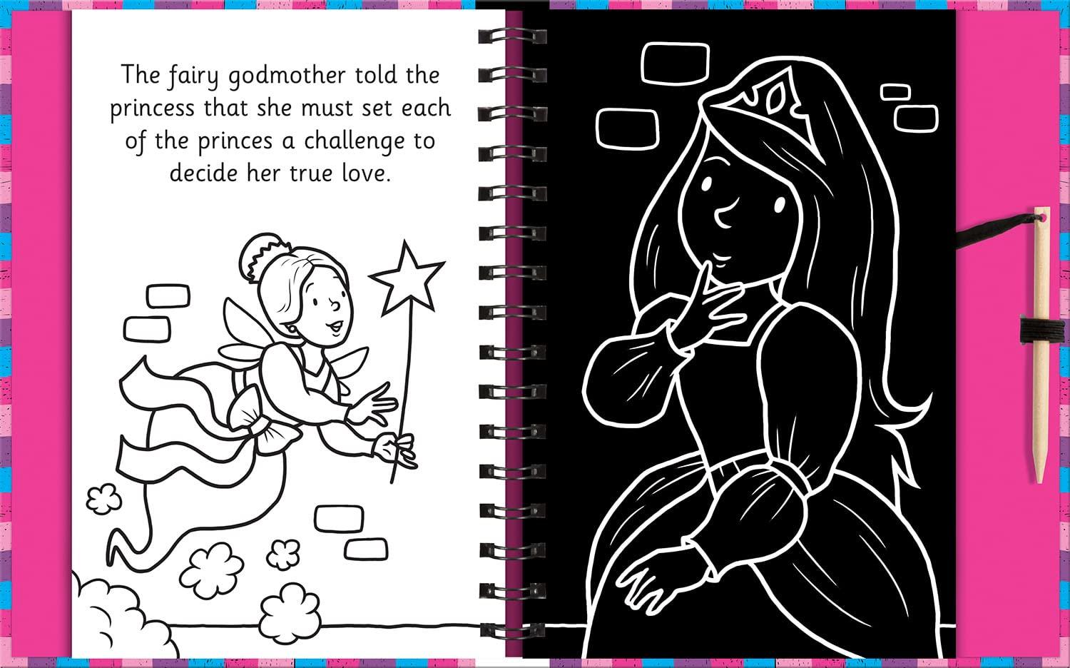 Scratch &amp; Draw Princess - Scratch Art Activity Book