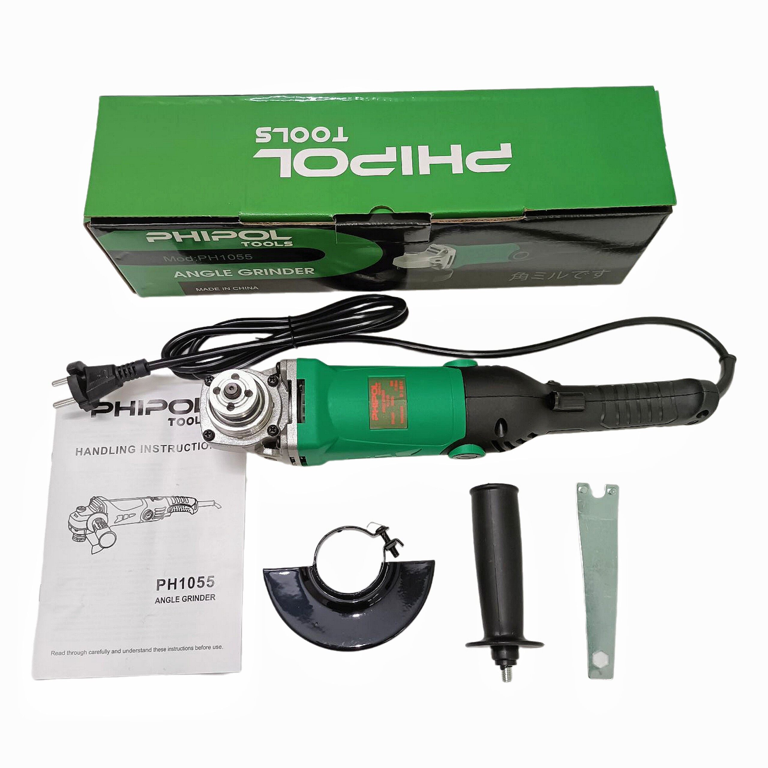 Máy Mài Điện Cầm Tay PHIPOL TOOLS PH1055 có điều chỉnh tốc 6 mức độ công suất 900W tặng kèm đá cắt - Hàng Chính Hãng