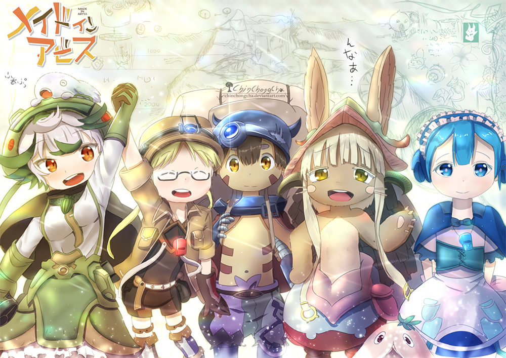 Poster A3 dán tường Anime, decal 30x42 trang trí có keo Made In Abyss Wallpapers 1