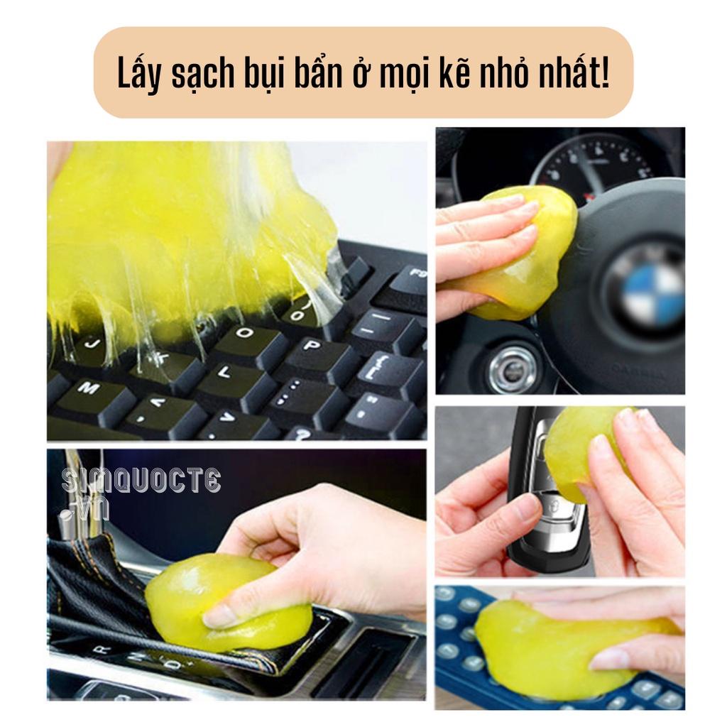 Gel silicone làm sạch bụi bẩn vệ sinh đa năng mọi khe hẹp ô tô, bàn phím, điện thoại, laptop - Túi đựng 75g