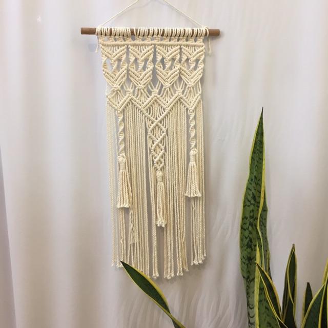 Set 3 món macrame treo trang trí - Trang trí tạo điểm nhấn cho phòng, quán.