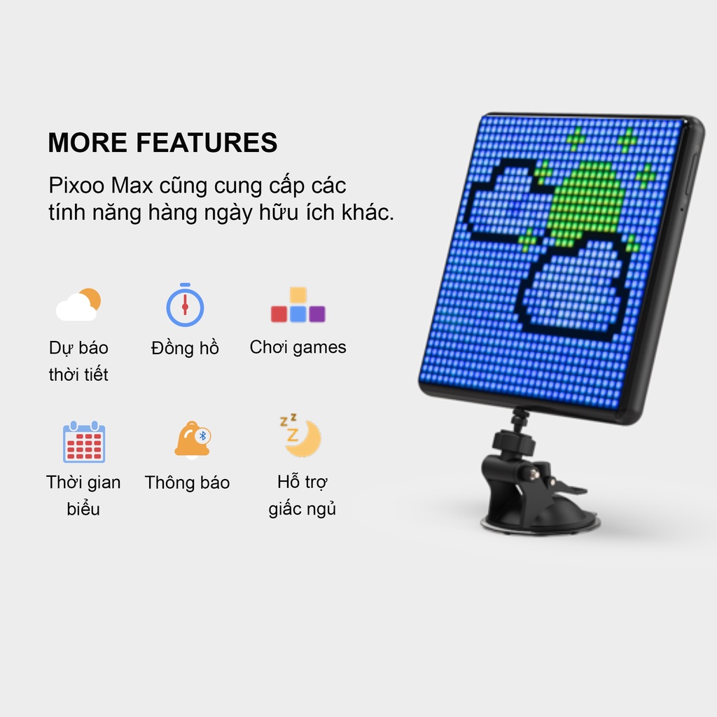 Màn hình LED Divoom Pixoo Max 32x32 Pixel cho Trang trí xe hơi / Tường / Bàn / Cửa sổ - Chính hãng