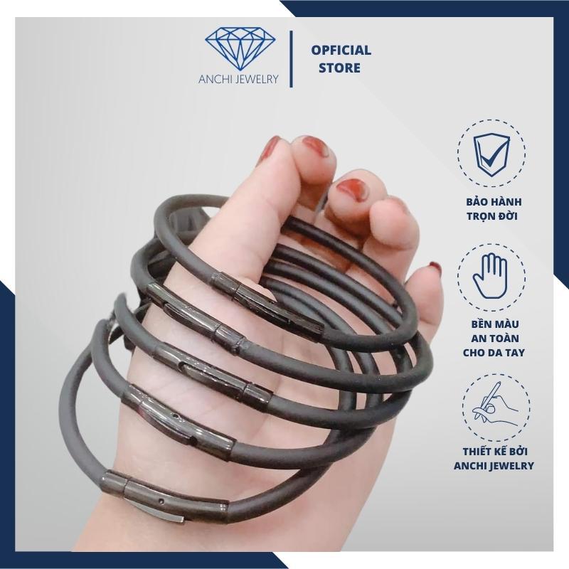 Vòng tay dây cao su đeo lu thống phong thủy nam nữ, Anchi jewelry