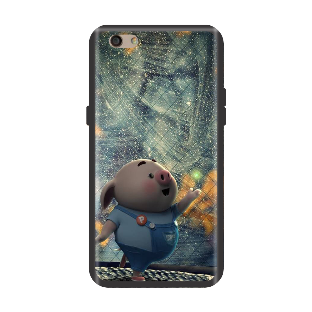 Ốp lưng TPU viền dẻo cho điện thoại OPPO F3 PLUS Hình Heo Con Chạy Bộ