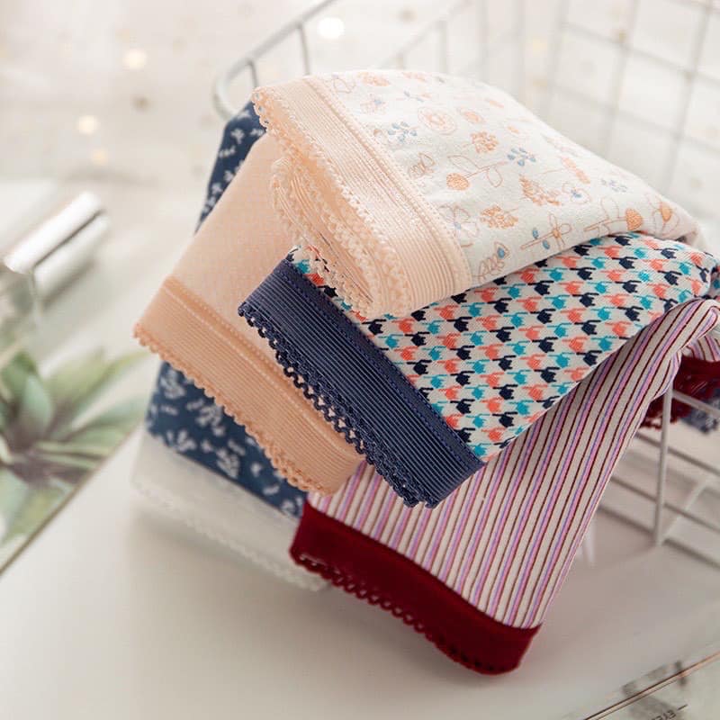 LỐ 10 QUẦN LÓT COTTON HỌA TIẾT CHẤT SIÊU THOÁNG MÃ 0742