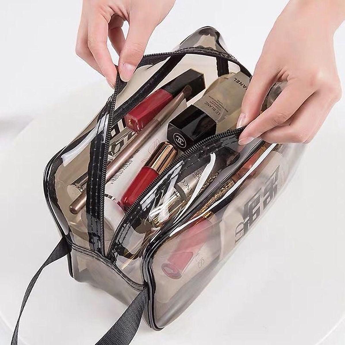 Set 3 Túi Đựng Mỹ Phẩm Trong Suốt Chống Thấm Nước Đa Dạng Kích Thước Đi Biển Đi Bơi Tiện Lợi Du Lịch
