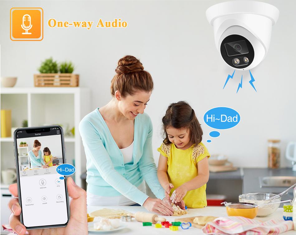 Máy ảnh IP 4K 8MP MỚI Audio Outdoor Poe H.265 ONVIF góc rộng 2.8mm AI Màu tối Vision Home CCTV Video Giám sát Cảm biến bảo mật Kích thước: Super 4MP POE