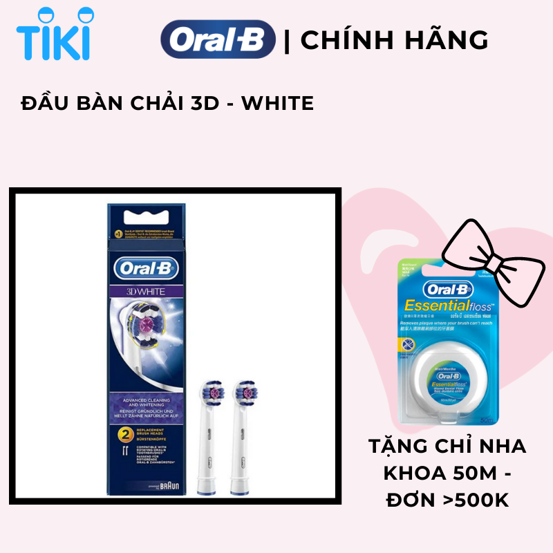 Đầu bàn chải Oral-B 3D White - Hàng chính hãng 100%