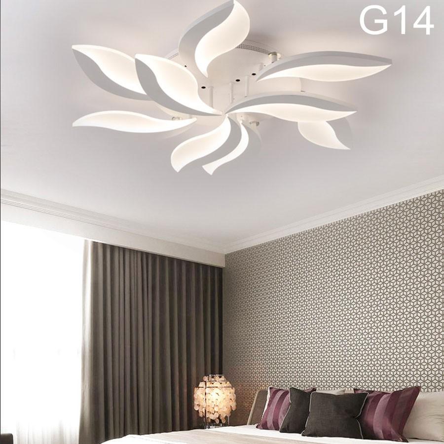 Đèn ốp trần trang trí phòng khách phòng ngủ 9 cánh có 3 chế độ sáng kèm điều khiển tăng chỉnh sáng - Mã 2013/9