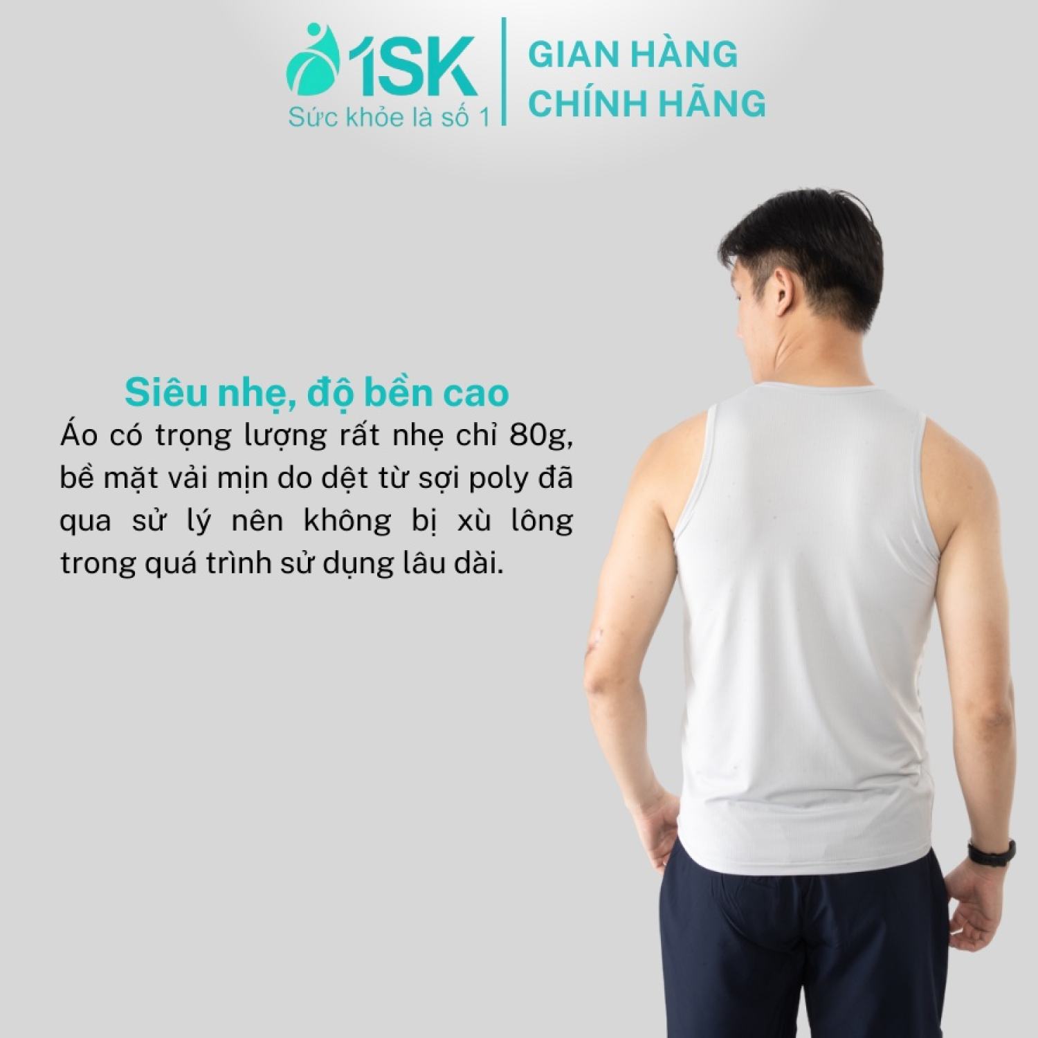 Áo tanktop thể thao nam 1SK Comfort Running áo ba lỗ mềm mại thoáng mát co giãn tốt